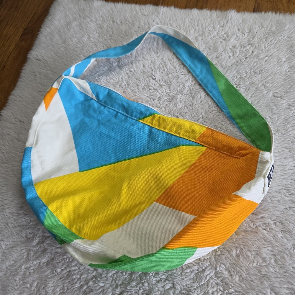 Marimekko Blum Shoulder Bag Color Block Canvas